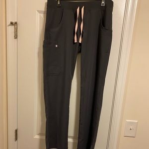 Worn once! Figs Dark Gray Cade Scrub Pants. size Medium
